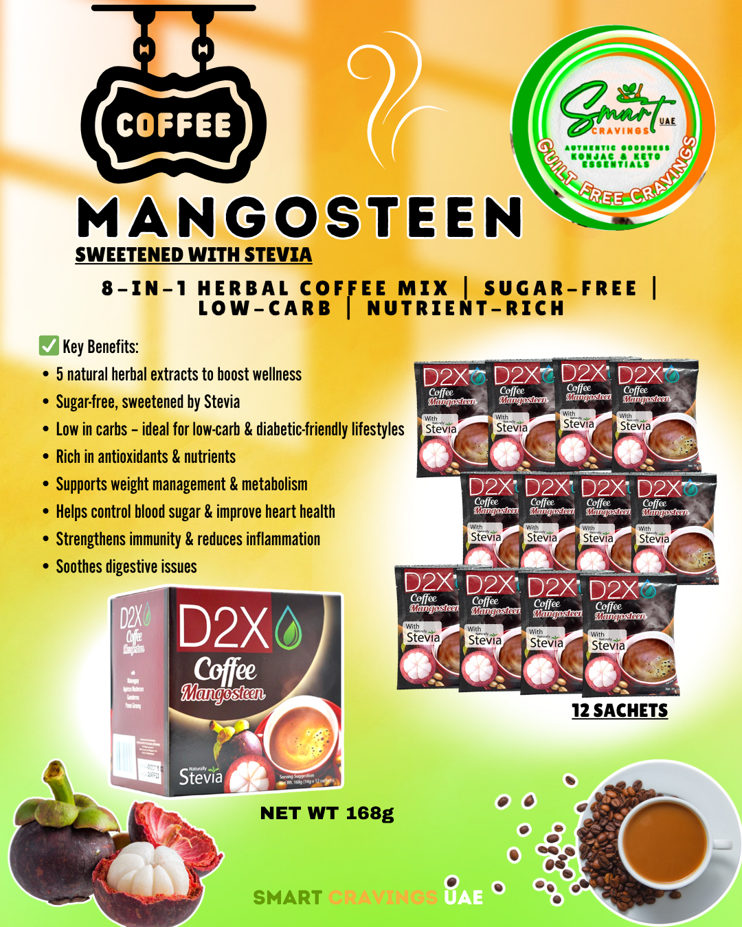 𝐂𝐎𝐅𝐅𝐄𝐄 𝐌𝐀𝐍𝐆𝐎𝐒𝐓𝐄𝐄𝐍 (Sweetened with STEVIA)