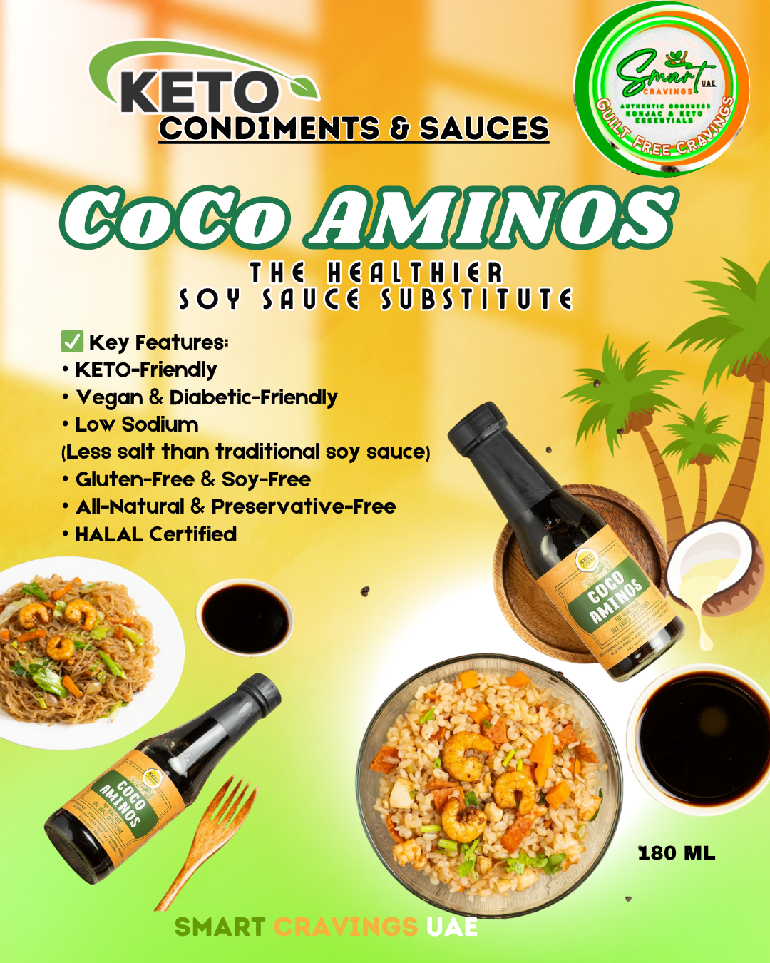 𝐂𝐎𝐂𝐎 𝐀𝐌𝐈𝐍𝐎𝐒 (Keto Soy-sauce Alternative)